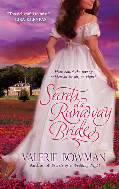 Book cover for Secrets of a Runaway Bride by Valerie Bowman
