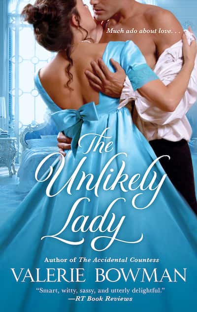 Book cover for The Unlikely Lady by Valerie Bowman